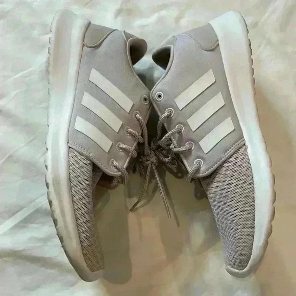 Adidas Women’s Cloudfoam QT Racer Running Shoe Size 8.5 Low Top Purple White - Picture 11 of 13